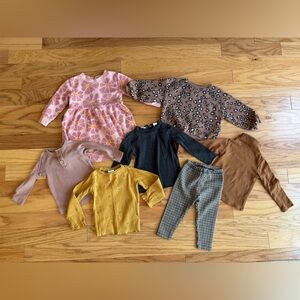 12-18m Baby Girl Neutrals Bundle long sleeves set - Zara, Mebie Baby and more